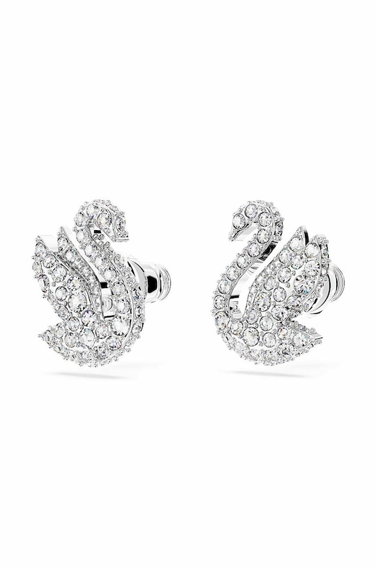 Naušnice Swarovski Iconic Swan 5647873 srebrna