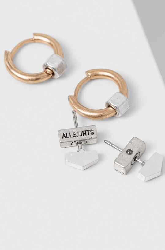 AllSaints kolczyki 2-pack 434702MUL złoty SS23