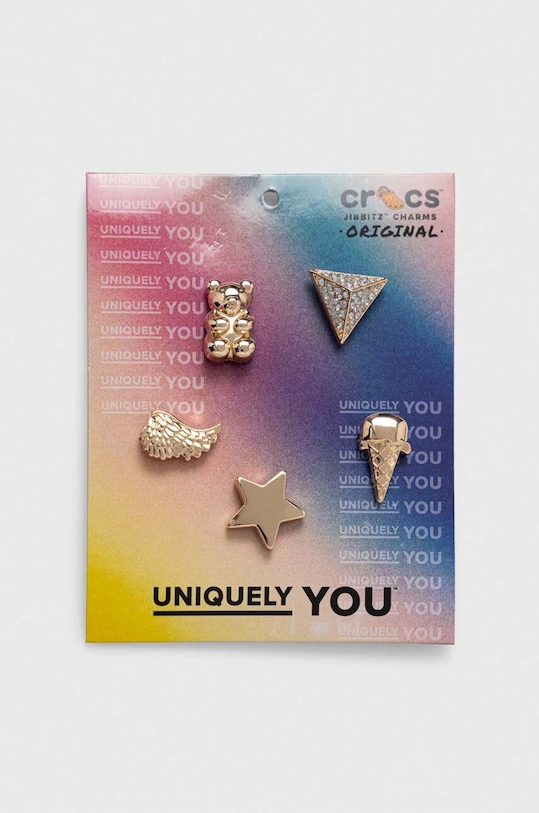 Crocs butoane pentru incaltaminte Gold Icons 5-pack aur 10011118