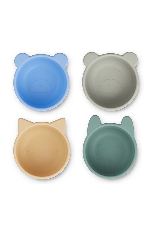 Liewood miska dla dzieci 4-pack 4-pack turkusowy LW14101
