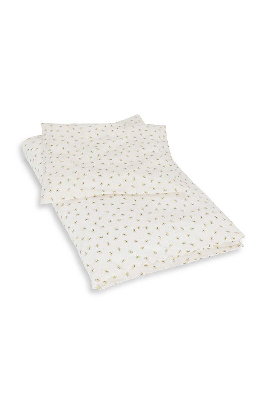 Konges Sløjd lenjerie de pat din bumbac pentru copii KS3344 alb SS23