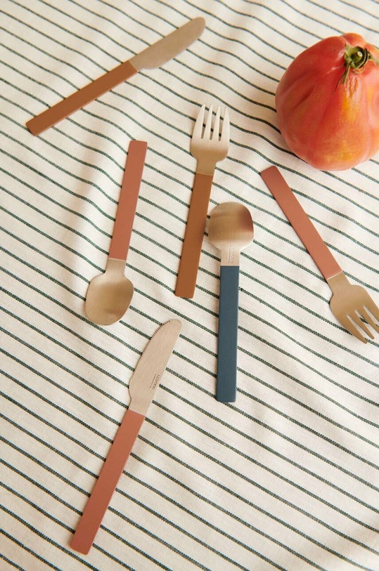 Chłopiec Liewood zestaw sztućców niemowlęcych LW16002 pomarańczowy