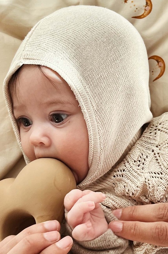 Chłopiec Konges Sløjd gryzak niemowlęcy BABS TEETHER KS1663 beżowy