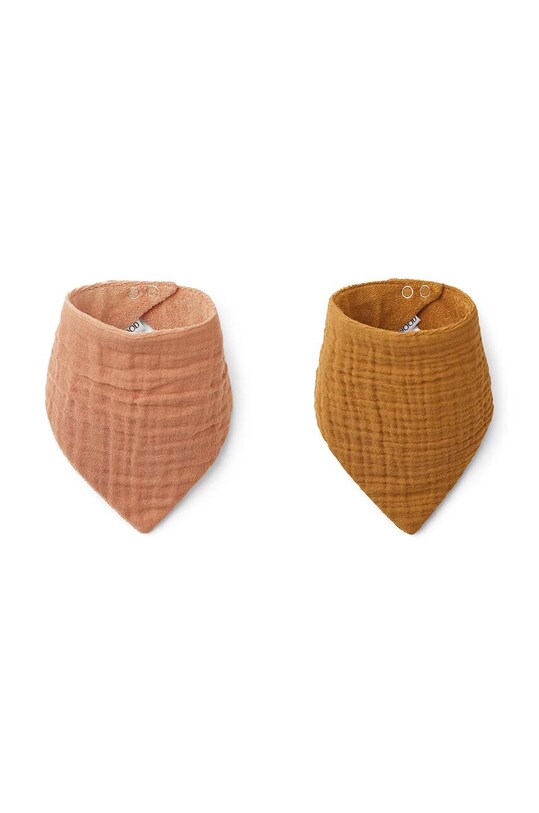 Дитячий слюнявчик Liewood 2-pack Для немовлят помаранчевий LW12753