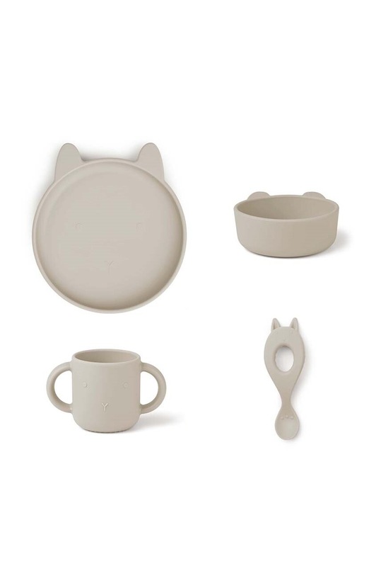 Liewood zestaw obiadowy dla dzieci 4-pack LW13061 beżowy AA00