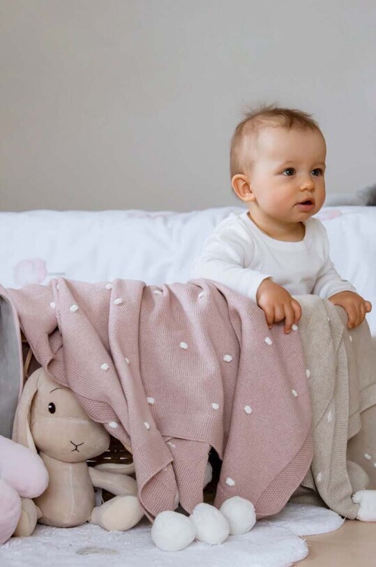 Effiki patura pentru copii 70x100 Produs pentru bebe roz Kocyk.popcorn