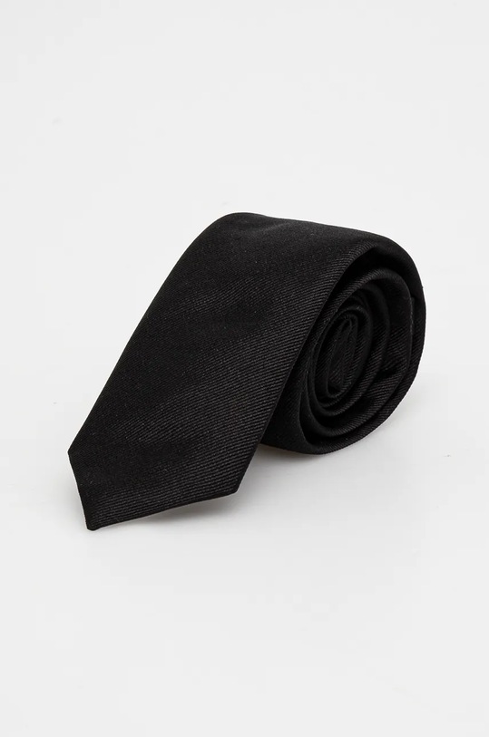 Μεταξωτή γραβάτα BOSS μαύρο 50480284
