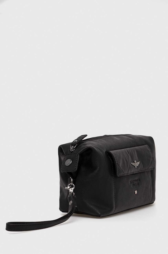 Aeronautica Militare kosmetyczka skórzana AM300 czarny SS23