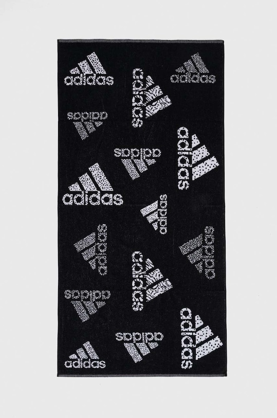 Βαμβακερή πετσέτα adidas Performance μαύρο HS2056