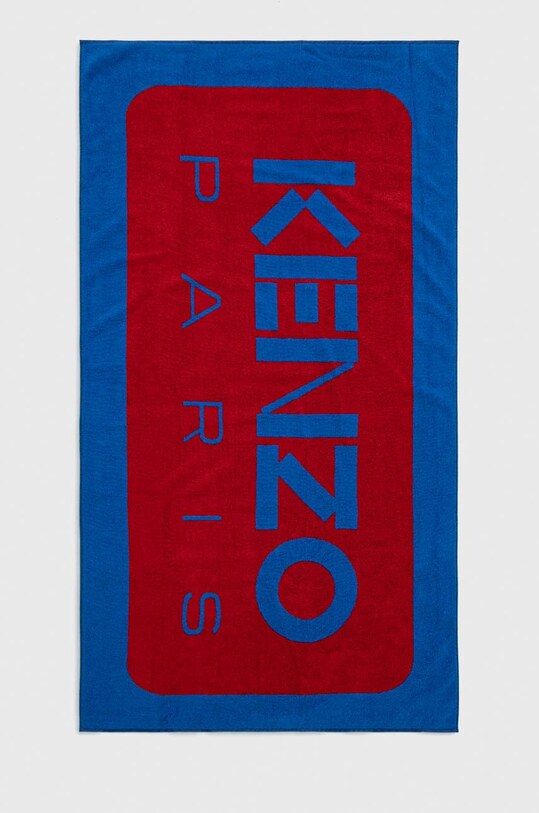 Kenzo ręcznik bawełniany niebieski KLABEL