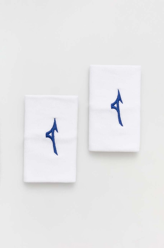 Mizuno opaski na nadgarstek 2-pack biały 32GY1S55