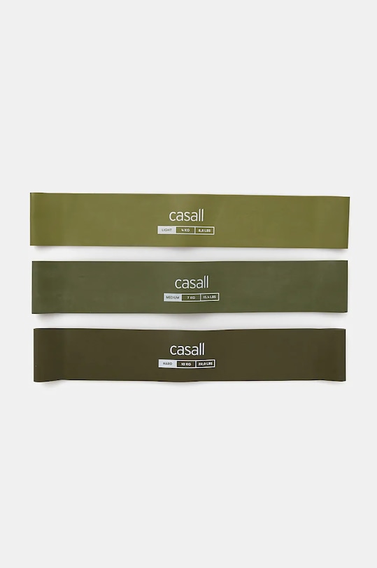 Cvičební odporové pásy Casall 3-pack zelená 54315