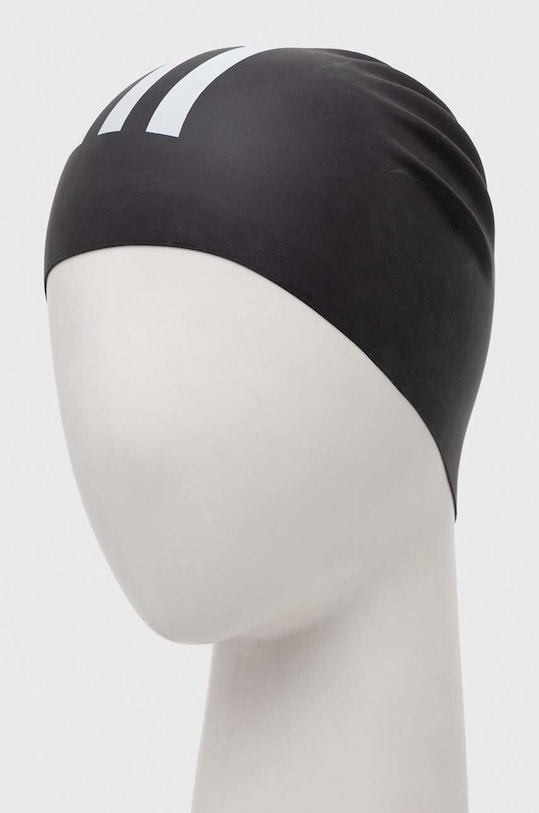 Шапка за плуване adidas Performance 3-Stripes черен IA8306