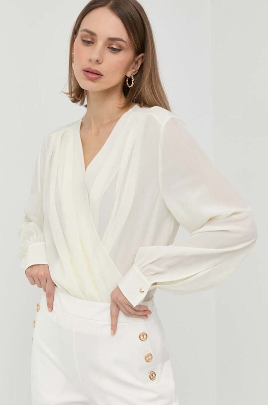 Body BOSS hladký béžová 50482500