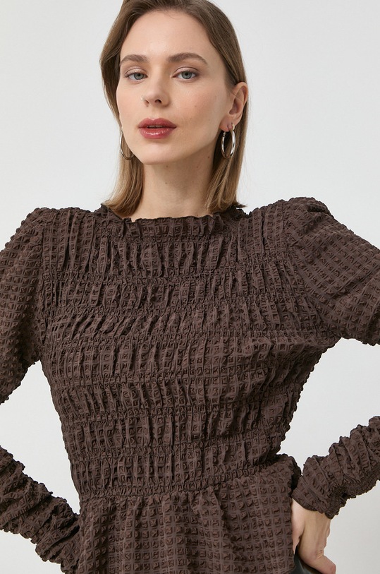 Notes du Nord bluzka Ficca z elastanem brązowy 12949