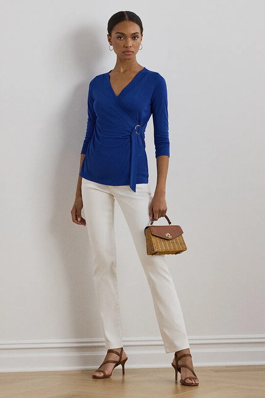 Одежда Блузка Lauren Ralph Lauren 200889081 голубой