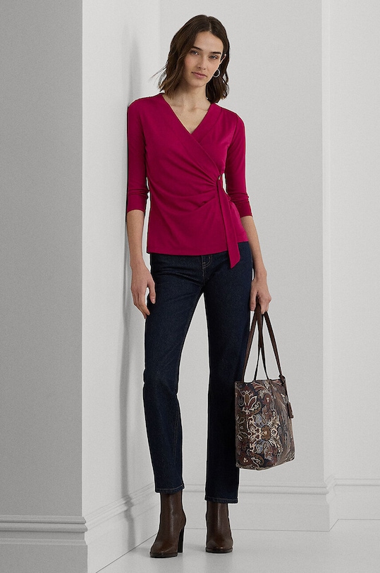 Одяг Блузка Lauren Ralph Lauren 200889081 бордо