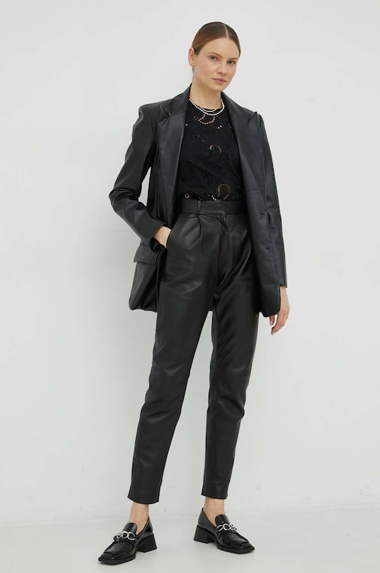 Bavlnená blúzka Herskind 4661831 čierna SS23