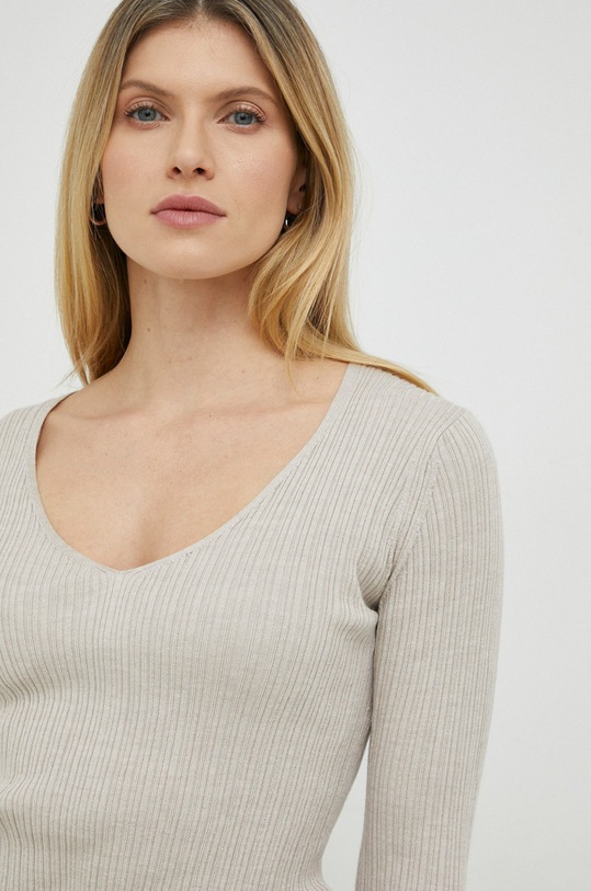 Vlněná šála By Malene Birger Q71411004 béžová