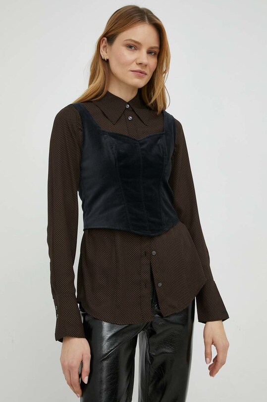 Levi's top bawełniany czarny A4573.0000