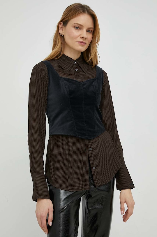 Bavlnený top Levi's čierna A4573.0000