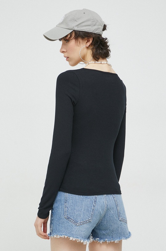 Oblečení Tričko s dlouhým rukávem Abercrombie & Fitch KI139.3187.900 černá