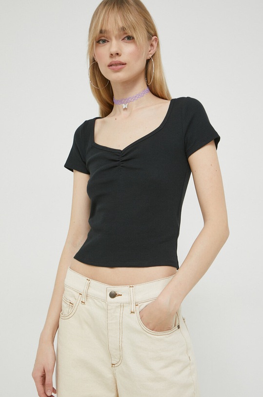 Hollister Co. tricou uni negru KI339.3273.900