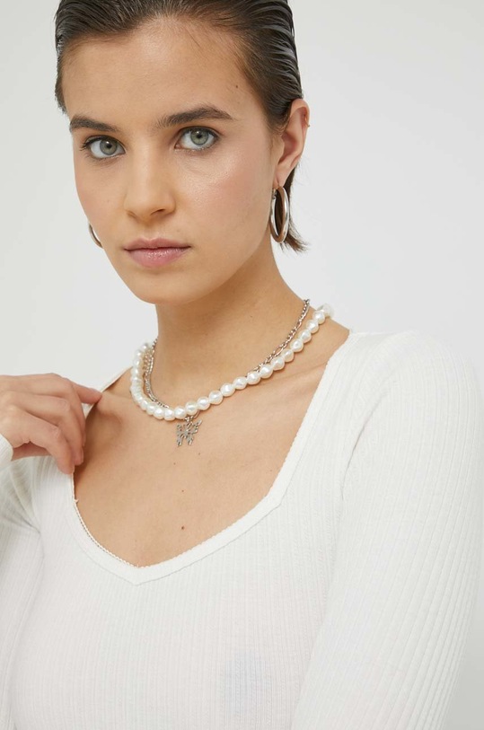 Tričko s dlouhým rukávem Hollister Co. bílá KI339.3281.101