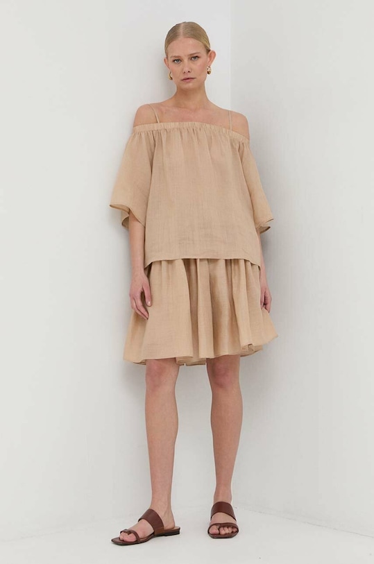 Twinset bluzka casual beżowy 231LM2MCC