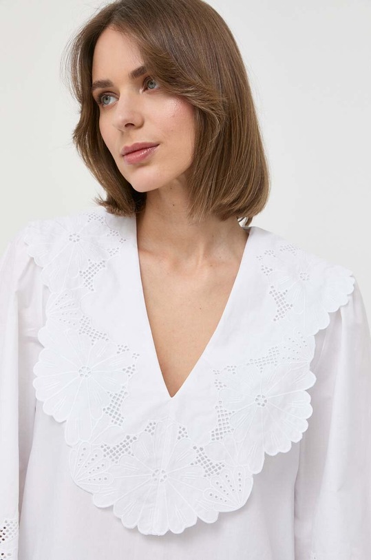 Twinset bluza din bumbac alb 231TT2302