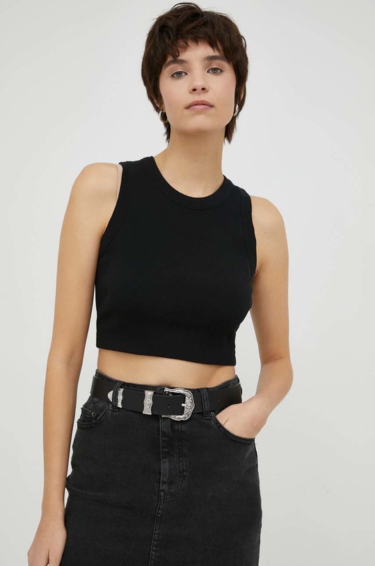 Памучен топ Drykorn Nadeen 89868.520026.1000 черен SS23