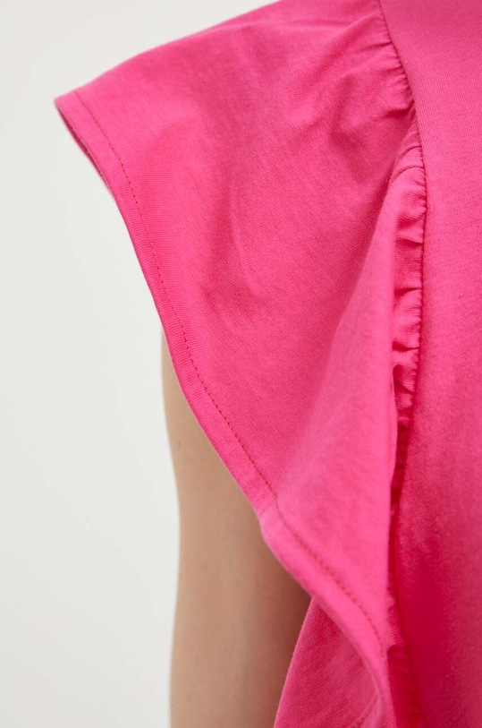 Хлопковая футболка United Colors of Benetton 3096DH00M.02A розовый