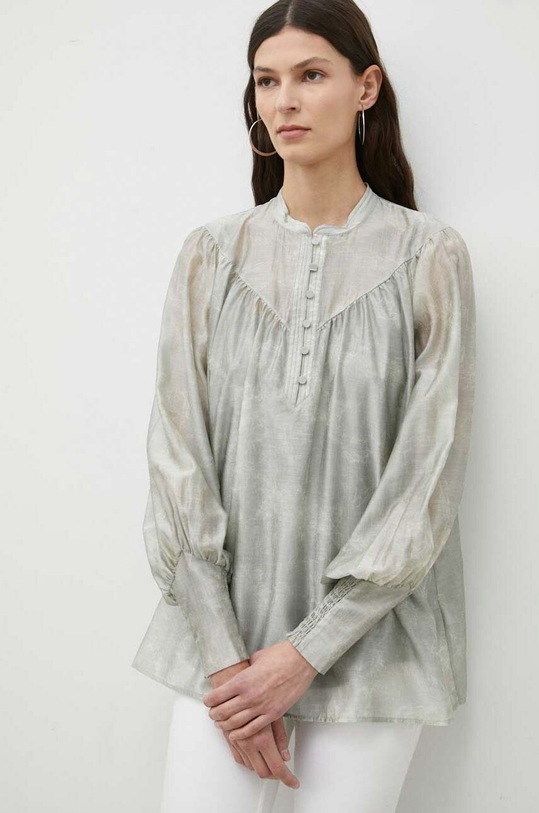 Bruuns Bazaar bluzka Bergia Lyanna casual zielony BBW3271