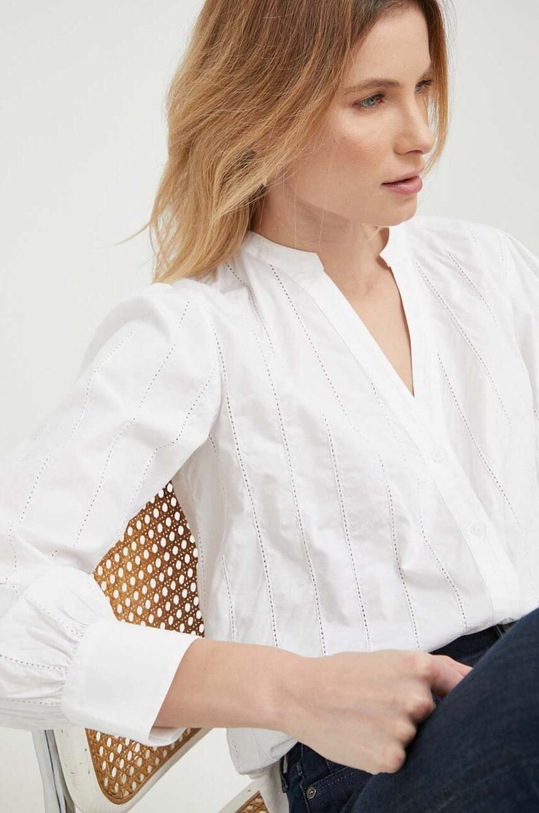 Tommy Hilfiger koszula bawełniana bawełna biały WW0WW38007.PPYX