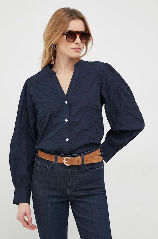 Tommy Hilfiger koszula bawełniana bawełna granatowy WW0WW38007.PPYX