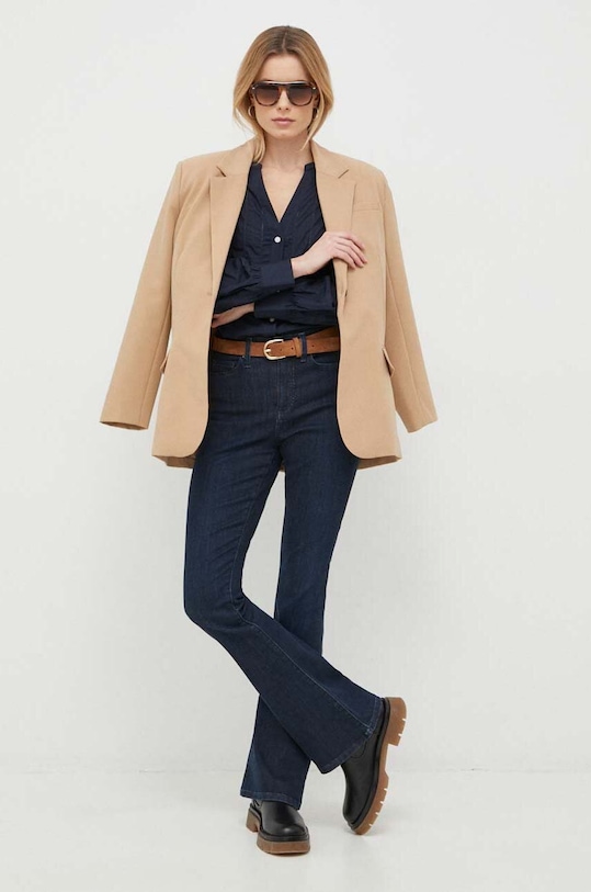 Tommy Hilfiger koszula bawełniana WW0WW38007.PPYX granatowy SS23