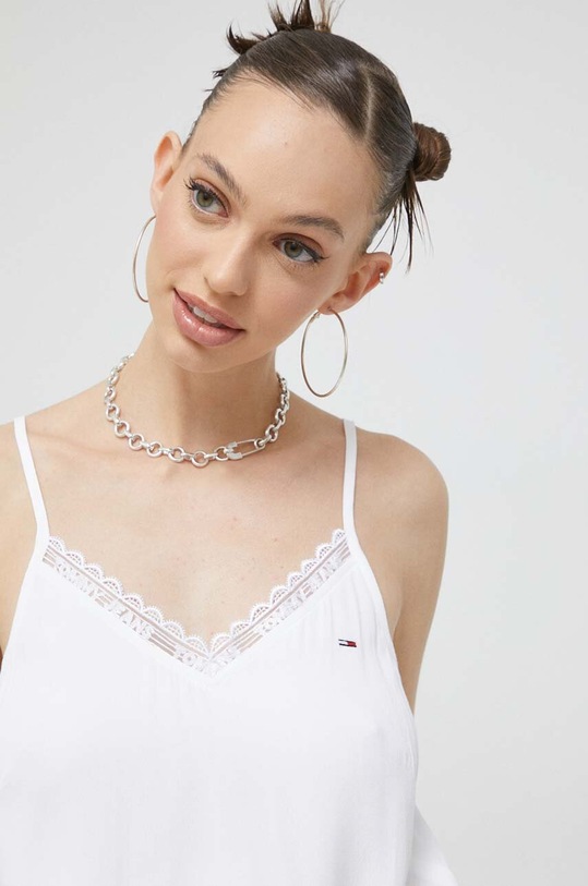 Tommy Jeans top biały DW0DW15198.PPYX