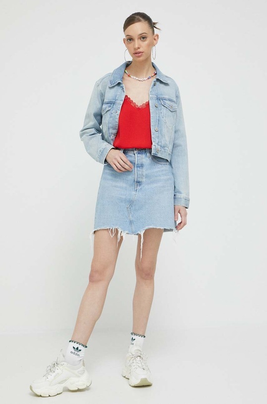 Tommy Jeans top DW0DW15198.PPYX czerwony SS23
