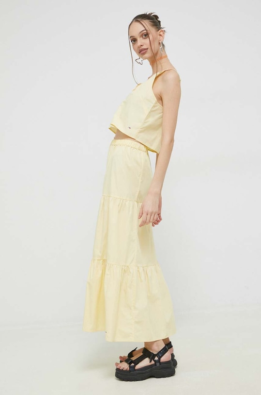 Tommy Jeans bluzka bawełniana DW0DW15200.PPYX żółty SS23