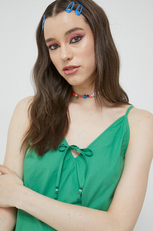 Tommy Jeans bluza din bumbac verde DW0DW15200.PPYX