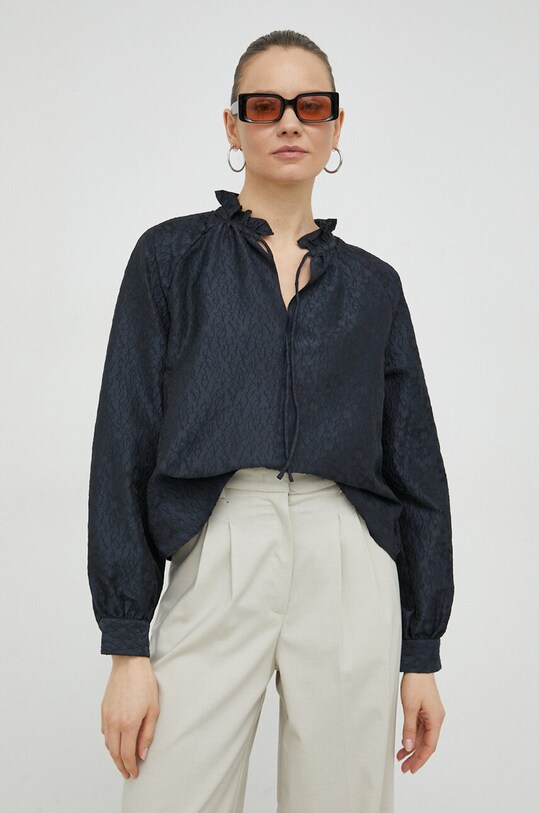 Samsoe Samsoe bluzka pozostałe granatowy F23100148