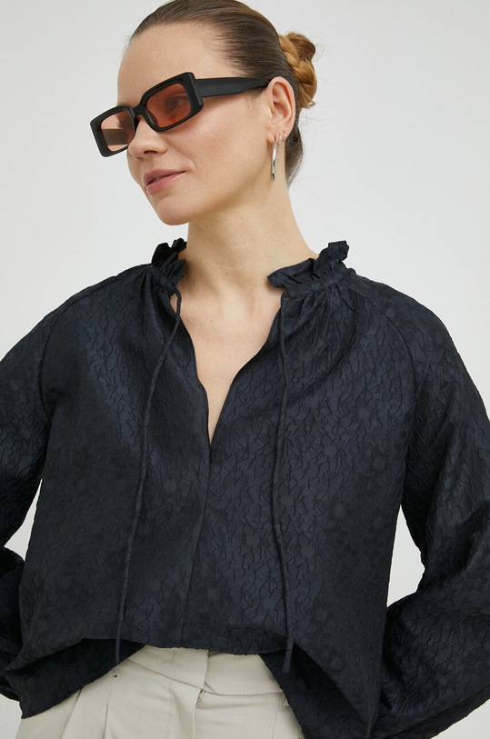 Samsoe Samsoe bluzka F23100148 granatowy