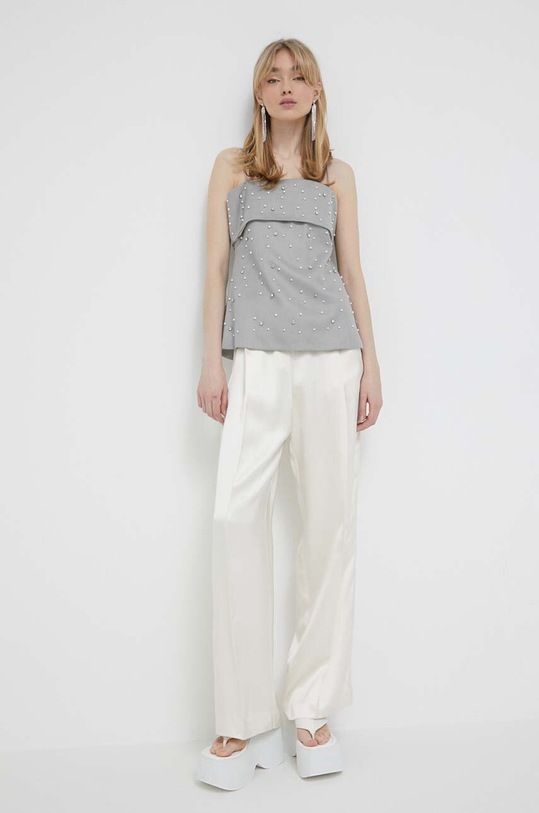 Stine Goya bluzka z domieszką wełny SG4752 szary SS23