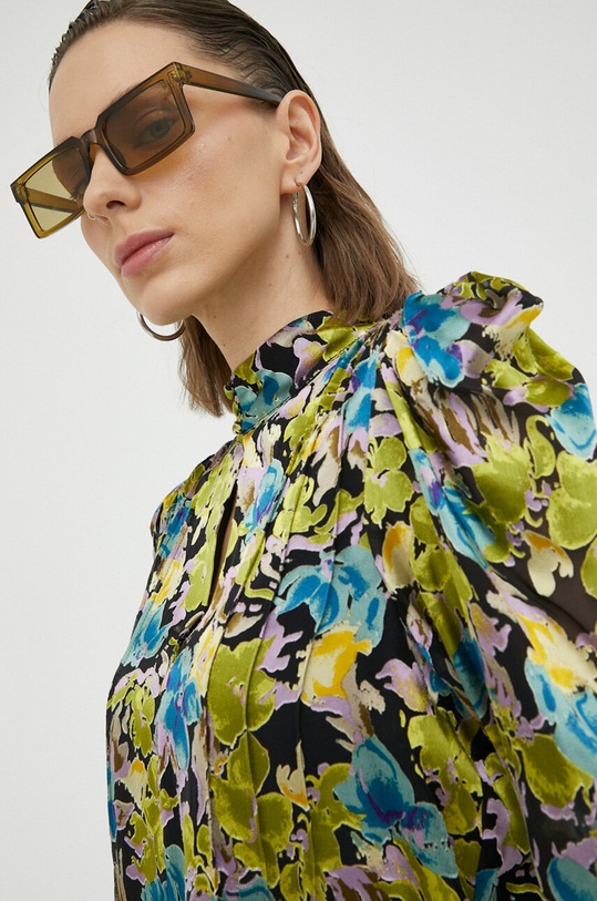 Gestuz bluza din amestec de matase multicolor 10906989