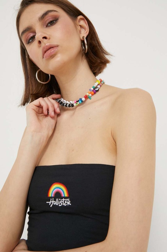 Top Hollister Co. slim černá KI339.3320.900