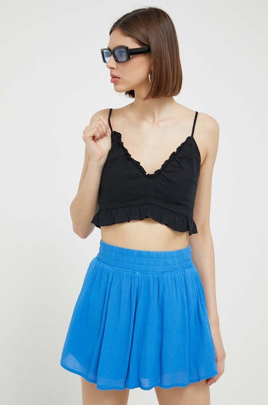 Plátěný top Abercrombie & Fitch slim černá KI140.3293.900