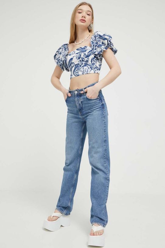 Abercrombie & Fitch top KI140.3298.115 niebieski SS23