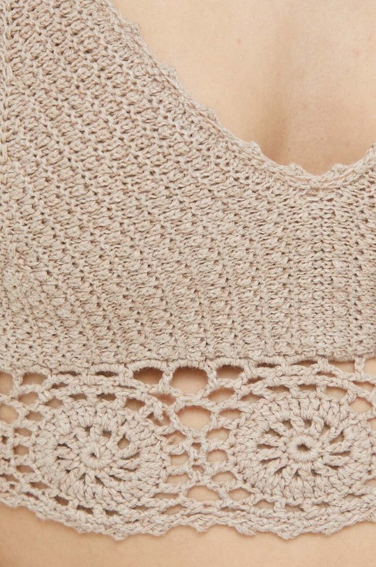 Bavlněný top Abercrombie & Fitch KI150.3187.400 hnědá