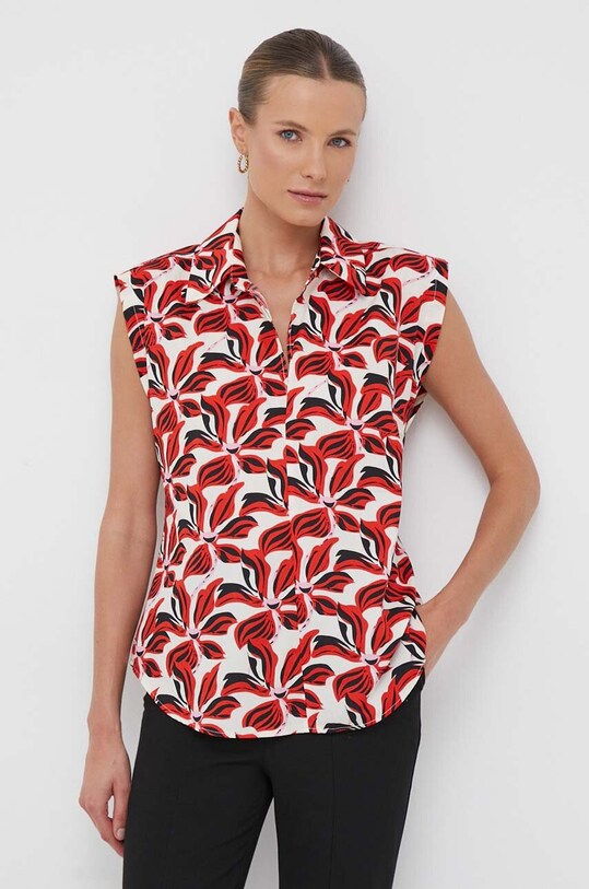 United Colors of Benetton bluzka bawełniana czerwony 5P60DQ06Q.89V