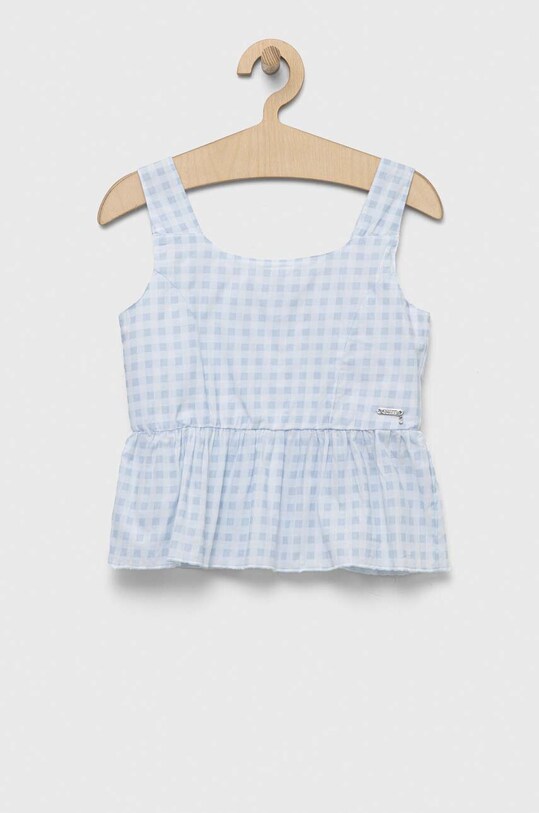 Дитяча бавовняна блузка Guess J3GH07.WFBB0.PPYX блакитний SS23